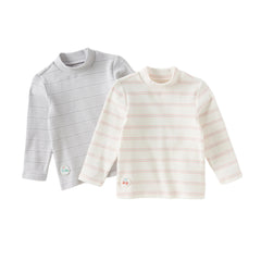 Dave&Bella Toddlerr Girls/Boys Autumn Striped Breathable Cotton Versatile T-shirt Tops