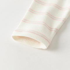 Dave&Bella Toddlerr Girls/Boys Autumn Striped Breathable Cotton Versatile T-shirt Tops