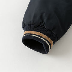 Dave&Bella Toddler Boys Winter Cool Navy Blue Outdoor Outwear Padded Baseball Coats