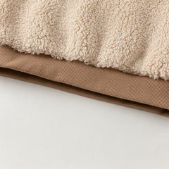 Dave&Bella Toddler Boys Soft Plush Khaki Long-sleeved Warm Pajamas