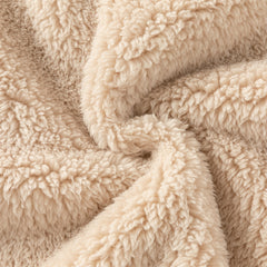 Dave&Bella Toddler Boys Soft Plush Khaki Long-sleeved Warm Pajamas