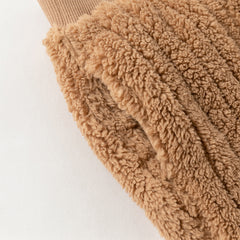 Dave&Bella Toddler Boys Soft Plush Khaki Long-sleeved Warm Pajamas