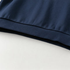 Dave&Bella Toddler Boys Winter Playful Starry Blue Plush-lined Sweatshirts Tops