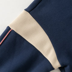 Dave&Bella Toddler Boys Winter Playful Starry Blue Plush-lined Sweatshirts Tops