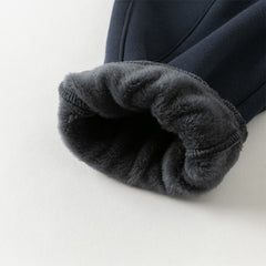 Dave&Bella Toddler Boys Winter Outdoor Plush-lined Cozy Adjustable Waistband Sweatpants