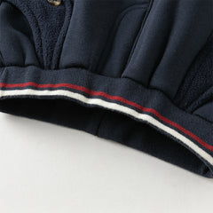 Dave&Bella Toddler Boys Winter Outdoor Plush-lined Cozy Adjustable Waistband Sweatpants