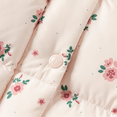 Dave&Bella Toddler Girls Winter Cute Pink Floral Print Outwear Windprooft Down Coats