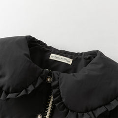 Dave&Bella Kids Girls Winter Elegant Black Outwear Windproof White Duck Down Coats