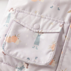 Dave&Bella Toddler Girls/Boys Winter Print Outwear Two-pieces Padded Hooded Coats Sets