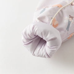 Dave&Bella Toddler Girls/Boys Winter Print Outwear Two-pieces Padded Hooded Coats Sets