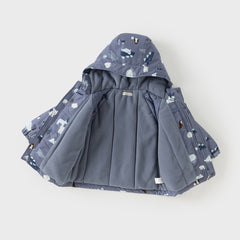 Dave&Bella Toddler Girls/Boys Winter Print Outwear Two-pieces Padded Hooded Coats Sets