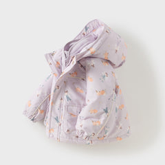 Dave&Bella Toddler Girls/Boys Winter Print Outwear Two-pieces Padded Hooded Coats Sets