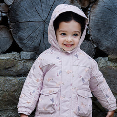 Dave&Bella Toddler Girls/Boys Winter Print Outwear Two-pieces Padded Hooded Coats Sets