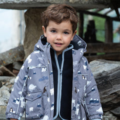 Dave&Bella Toddler Girls/Boys Winter Print Outwear Two-pieces Padded Hooded Coats Sets