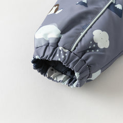 Dave&Bella Toddler Girls/Boys Winter Print Outwear Two-pieces Padded Hooded Coats Sets