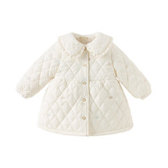 Dave&Bella Toddler Girls Winter Sweet Purple/Beige Outwear Padded Coats