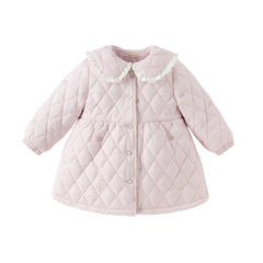 Dave&Bella Toddler Girls Winter Sweet Purple/Beige Outwear Padded Coats