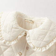 Dave&Bella Toddler Girls Winter Sweet Purple/Beige Outwear Padded Coats