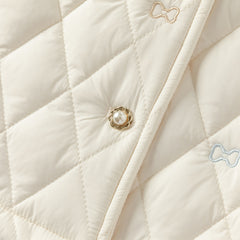 Dave&Bella Toddler Girls Winter Sweet Purple/Beige Outwear Padded Coats