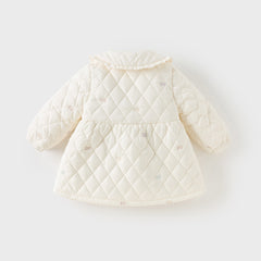 Dave&Bella Toddler Girls Winter Sweet Purple/Beige Outwear Padded Coats