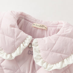 Dave&Bella Toddler Girls Winter Sweet Purple/Beige Outwear Padded Coats