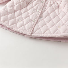 Dave&Bella Toddler Girls Winter Sweet Purple/Beige Outwear Padded Coats