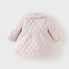 Dave&Bella Toddler Girls Winter Sweet Purple/Beige Outwear Padded Coats