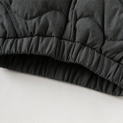 Dave&Bella Toddler Boys Winter Versatile Grey Adjustable-waistband Loose Down Pants