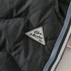 Dave&Bella Toddler Boys Winter Versatile Grey Adjustable-waistband Loose Down Pants