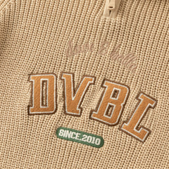 Dave&Bella Toddler Boys Autumn Cotton Apricot Polo Knit Pullover Sweater Tops