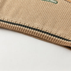 Dave&Bella Toddler Boys Autumn Cotton Apricot Polo Knit Pullover Sweater Tops