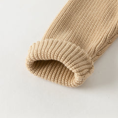 Dave&Bella Toddler Boys Autumn Cotton Apricot Polo Knit Pullover Sweater Tops