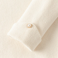 Dave&Bella Kids Girls Winter Elegant Plush Turtle Beige/Grey Pink Pullover Sweaters Tops