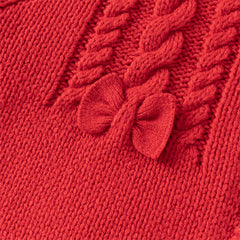 Dave&Bella Toddler Girls Festival Red Long-sleeved Hooded Warm Plush-lined Coats