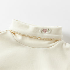 Dave&Bella Kids Girls Autumn Stylish Soft Half Turtleneck T-shirts Tops