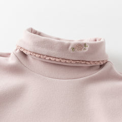 Dave&Bella Kids Girls Autumn Stylish Soft Half Turtleneck T-shirts Tops