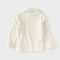Dave&Bella Kids Girls Autumn Stylish Soft Half Turtleneck T-shirts Tops