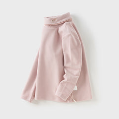 Dave&Bella Kids Girls Autumn Stylish Soft Half Turtleneck T-shirts Tops