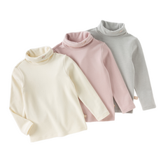 Dave&Bella Kids Girls Autumn Stylish Soft Half Turtleneck T-shirts Tops