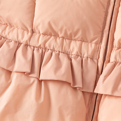 Dave&Bella Toddler Girls Winter Cute Pink Soft Fur-trimmed Outwear Hooded Down Coats