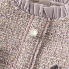 Dave&Bella Toddler Girls Graceful Grey Purple Turtle Plush-lined Mesh Princess Dress