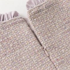 Dave&Bella Toddler Girls Graceful Grey Purple Turtle Plush-lined Mesh Princess Dress