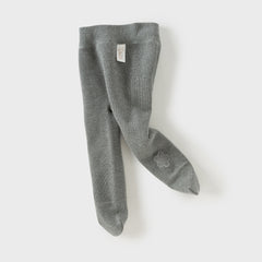 Dave&Bella Toddler Girls Versatile White/Grey Warm Plush-lined Footed Tights Leggings