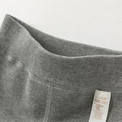 Dave&Bella Toddler Girls Versatile White/Grey Warm Plush-lined Footed Tights Leggings