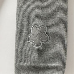 Dave&Bella Toddler Girls Versatile White/Grey Warm Plush-lined Footed Tights Leggings