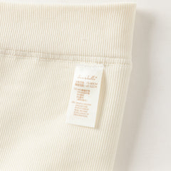 Dave&Bella Toddler Girls Versatile White/Grey Warm Plush-lined Footed Tights Leggings