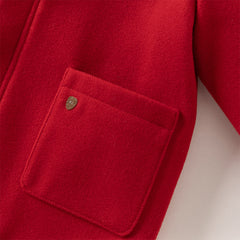 Dave&Bella Toddler Girls Charming Red Warm Padded Outwear Hooded Coats