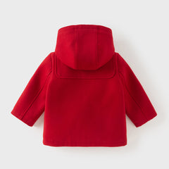 Dave&Bella Toddler Girls Charming Red Warm Padded Outwear Hooded Coats