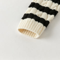 Dave&Bella Kids Boys Autumn Casual Beige Knit Pullover Sweater Tops