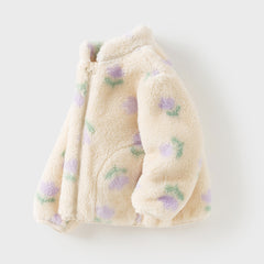 Dave&Bella Toddler Girls/Boys Multi-color&print Turtle Plush Outwear Jackets